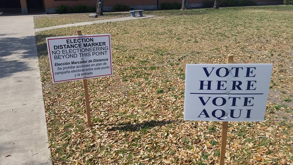 vote here signs
