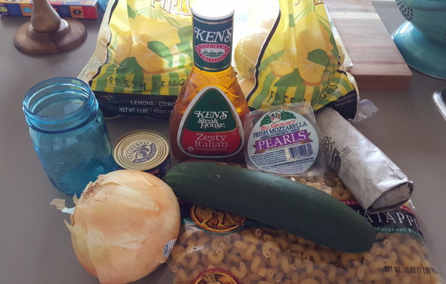 Zesty Italian Pasta Salad Ingredients- Corpus Christi Moms Blog