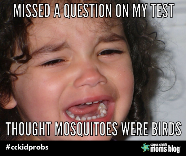 cckidprobs- Missed a Question on my test- Corpus Christi Moms Blog