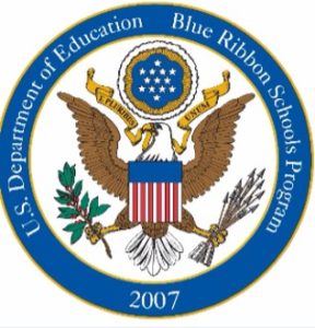 Blue Ribbon School Logo- St. Pius X Catholic School Corpus Christi