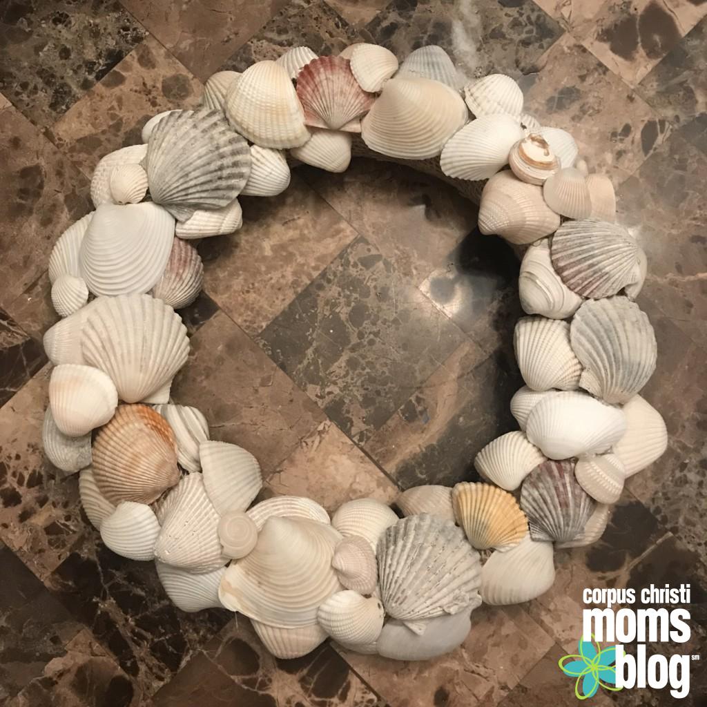 seashell wreath corpus christi moms blog