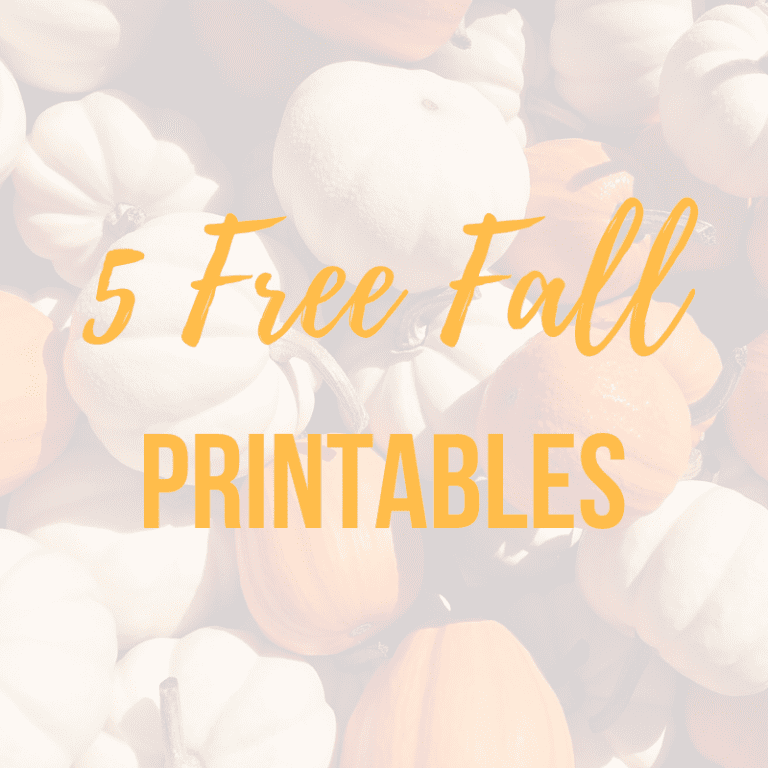 5 Free Fall Printables! - Coastal Bend Mom Collective