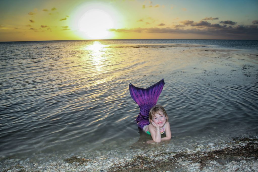 mermaid in the sunset 