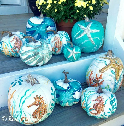 Teal Pumpkins Painted Creatively : Halloween : Non Carving Ideas : Coastal Bend Mom Collective