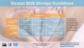 breastmilk storage guidlines
