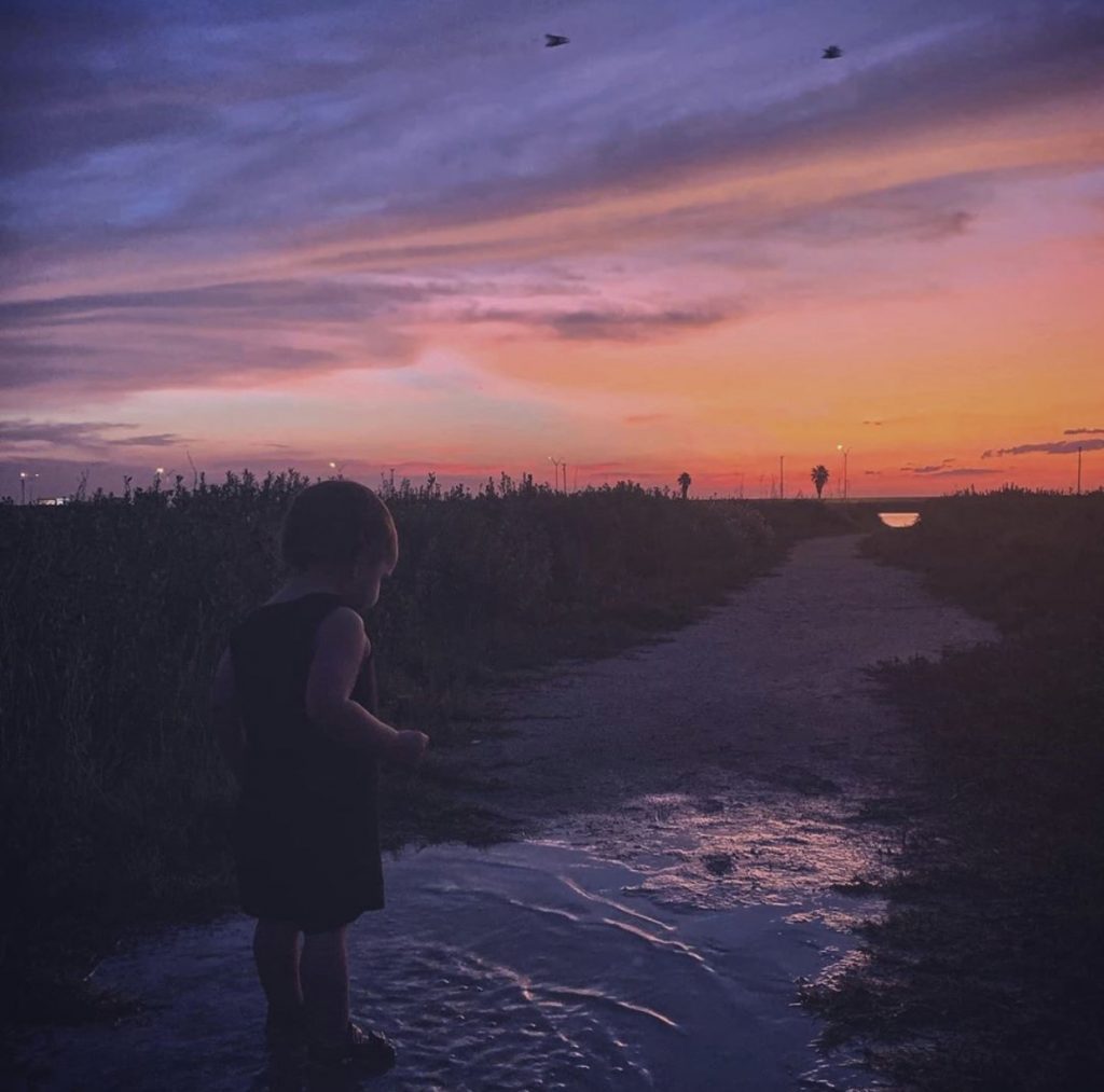 Playing at Sunset | Coastal Bend Mom Collective