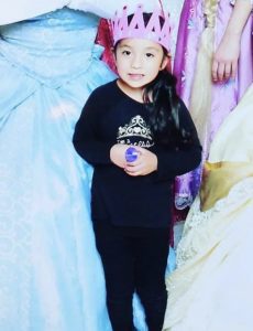 little girl posing as a princess 