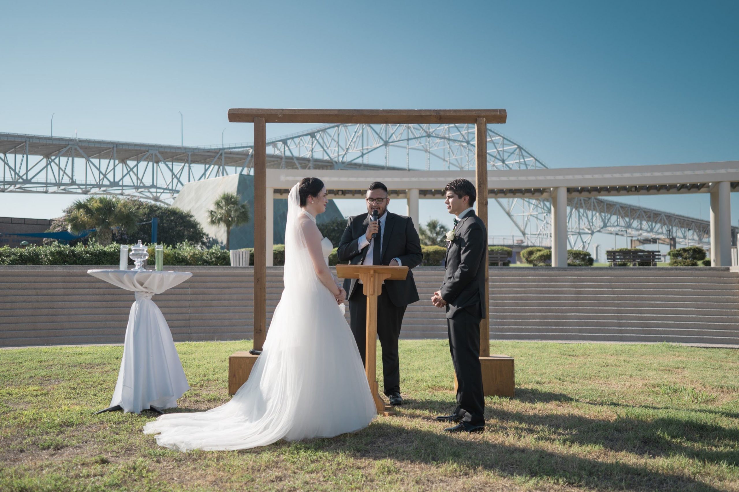 Wedding under the Harbor Bridge.