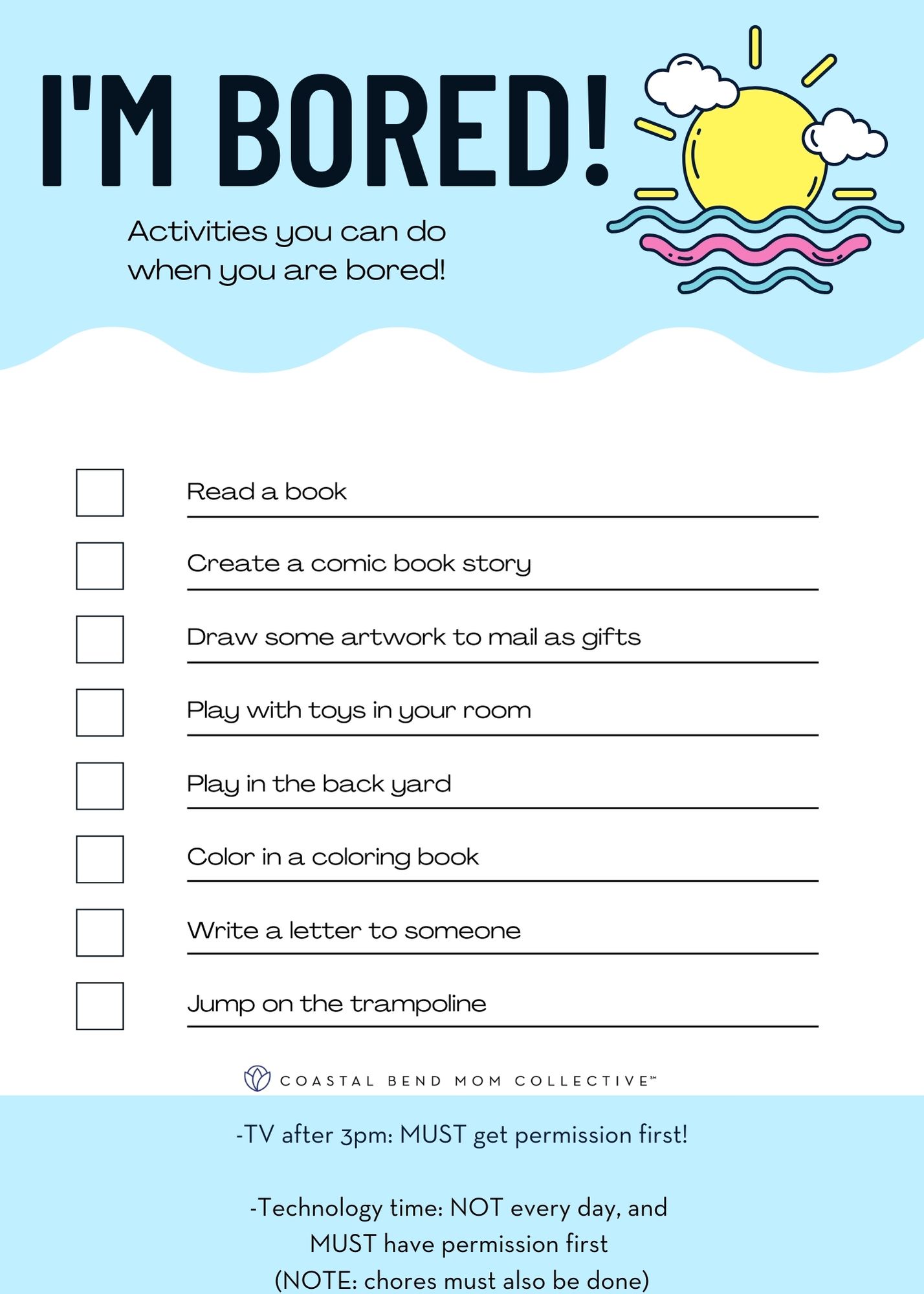 Benefits of Boredom for Kids - with FREE PRINTABLE