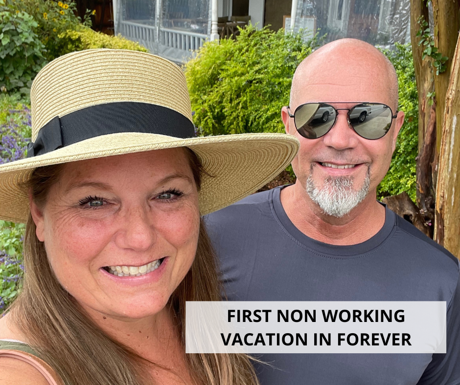 Darcy and Louie on vacation