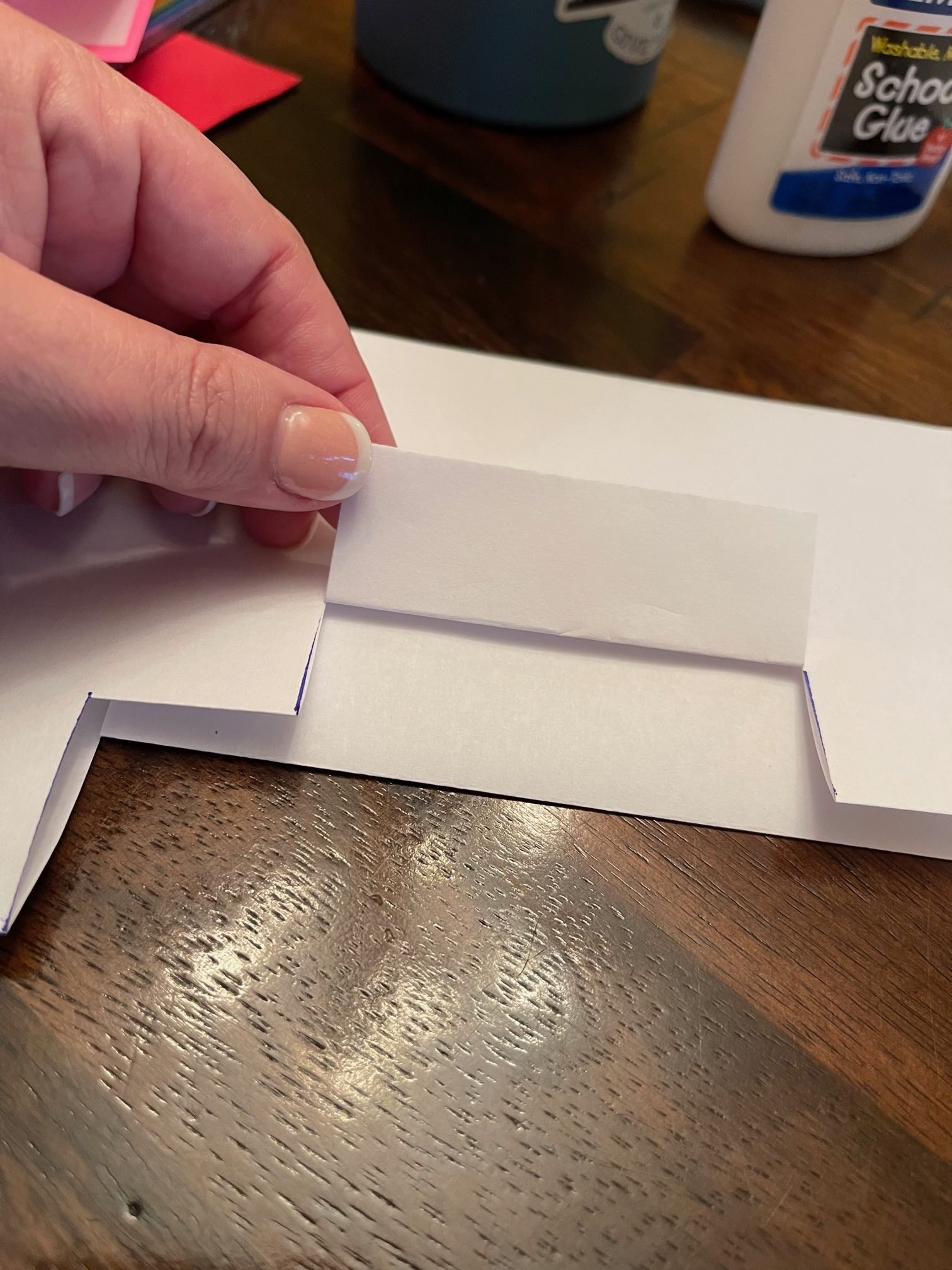 The second fold and cut of pop up