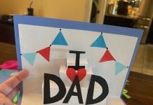 finished product of a fathers day card
